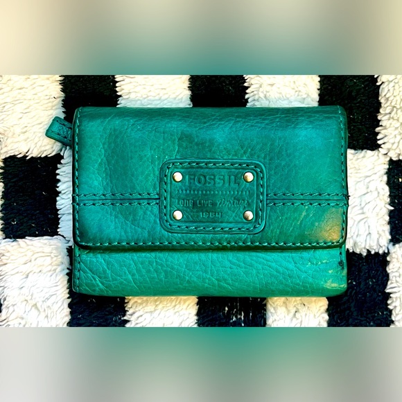 Fossil Handbags - Fossil Teal Bi-fold Wallet